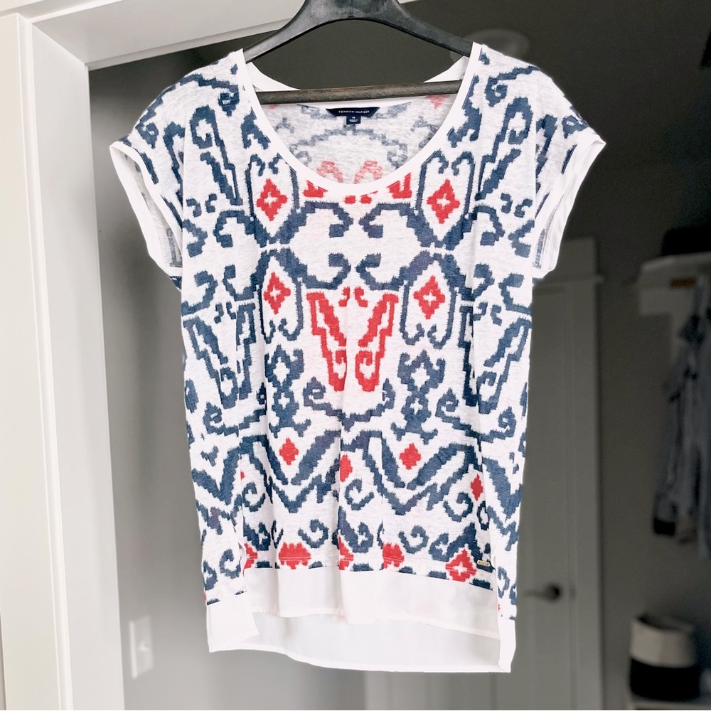Tommy Hilfiger Linen Cap Sleeve Top